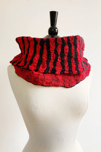 Red And Black Striped Snood